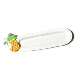 Celebrate Birthday^Happy Everything Skinny White Stripe Mini Oval Entertaining Platter By !