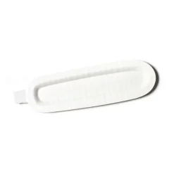 Table Decor^Happy Everything Skinny White Stripe Mini Oval Entertaining Platter By !