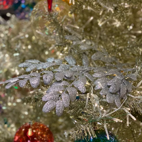 Floral Decor^Direct Export Co. Sliver Honey Locust Glitter Spray