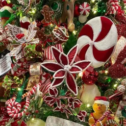 Floral^Regency Snow Edge Poinsettia Stem