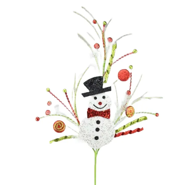 Sprays^Craig Bachman Snowman Sequin Twig Pick