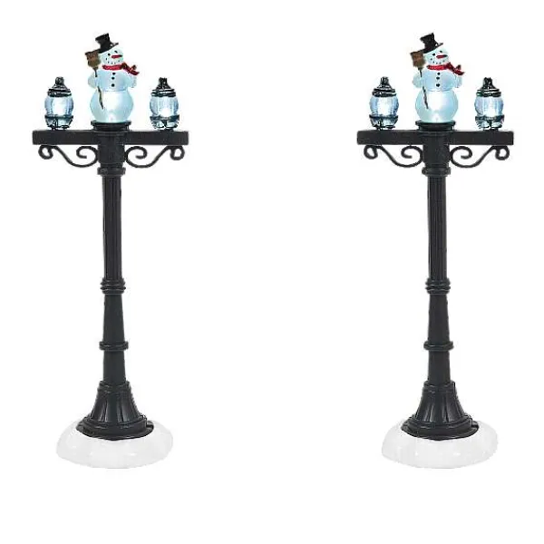 Table Decor^Department 56 Snowman Street Lights Set, Dept. 56 Village