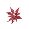 Floral^Liberty Floral Snowy Peppermint Poinsettia Stem