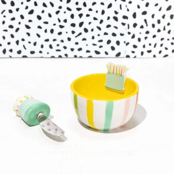 Kitchen & Dining^Happy Everything Sparkle Cake Embellishment Bowl By !