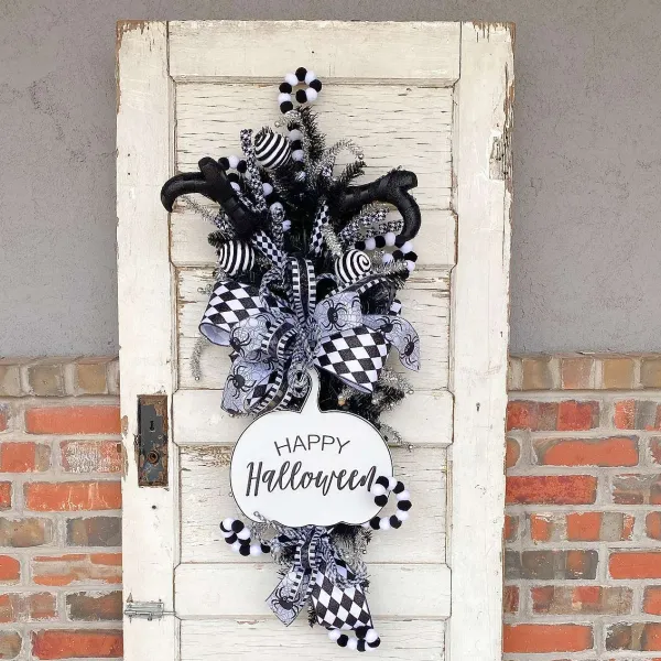 Ribbon^Reliant Ribbon Spider Web Glitter Halloween Ribbon, 2.5" X 10Yd