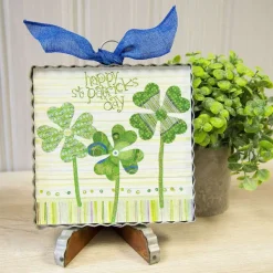 Table Decor^The Round Top Collection St. Patrick's Clovers Mini Gallery Art