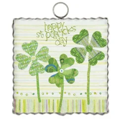 Table Decor^The Round Top Collection St. Patrick's Clovers Mini Gallery Art