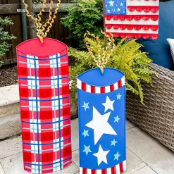 Pot Stakes^The Round Top Collection Stars & Stripes Firecracker Yard Display