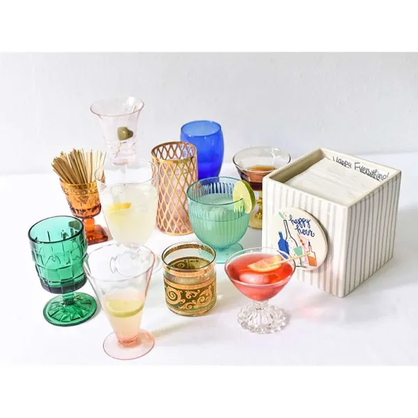 Diy Containers^Happy Everything Stone Mini Stripe Medium Nesting Cube By !