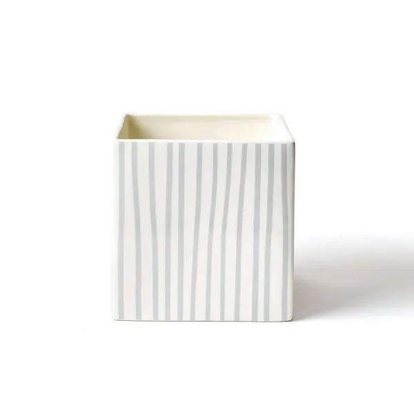 Decorative Containers^Happy Everything Stone Mini Stripe Medium Nesting Cube By !