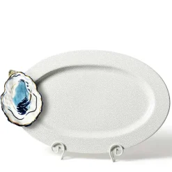 Table Decor^Happy Everything Stone Small Dot Big Oval Platter By !