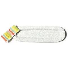Table Decor^Happy Everything Stone Small Dot Skinny Oval Entertaining Platter By !