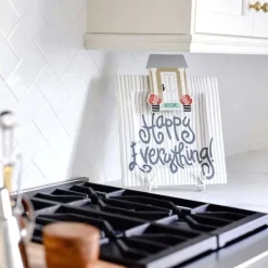 Kitchen & Dining^Happy Everything Stone Stripe Square Big Entertaining Platter By !