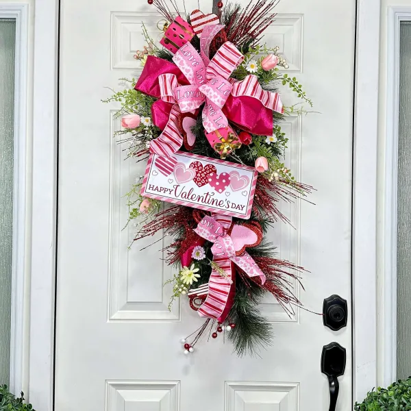 Sprays^Liberty Floral Stripe Heart Spray