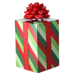 Figurines^Regency Striped Christmas Package With Bow
