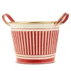 Kitchen & Dining^RAZ Striped Galvanized Handle Bucket
