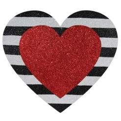 Wall Decor^Craig Bachman Striped Glitter Heart