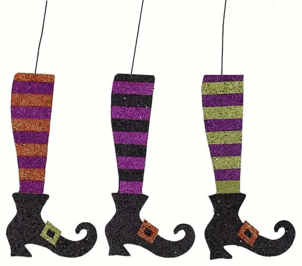 Door Decor^Craig Bachman Striped Glitter Witch Legs