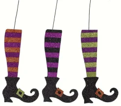 Hanging Decor^Craig Bachman Striped Glitter Witch Legs