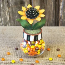 Decorative Containers^The Round Top Collection Sunflower Bubble Jar