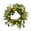 Door Decor^Liberty Floral Sunflower Lemon Mix Lvs Wreath
