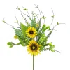 Floral^Liberty Floral Sunflower Mix Leaves Spray
