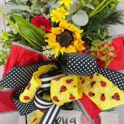 Sprays^Liberty Floral Sunflower Mix Leaves Spray