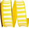 Spring^Reliant Ribbon Sunshine Cabana Horizontal Stripe Ribbon, 1.5" X 10Yd