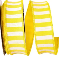 Spring^Reliant Ribbon Sunshine Cabana Horizontal Stripe Ribbon, 1.5" X 10Yd