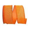Ribbon^Reliant Ribbon Tangerine Linen Ribbon, 1.5" X 10Yd