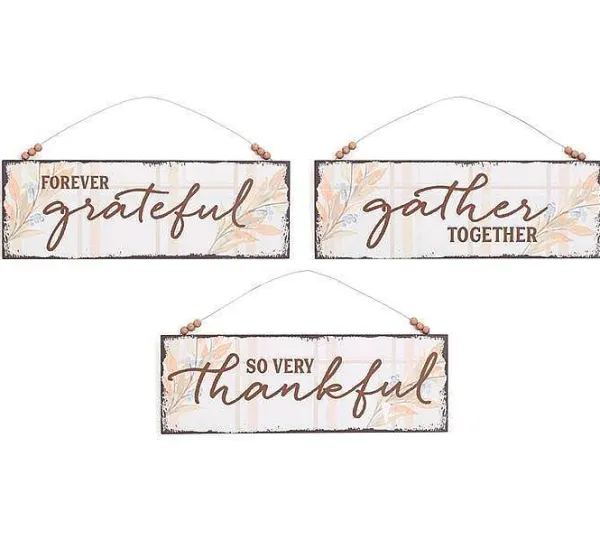 Signs^Burton & Burton Thankful Fall Plaid Sign