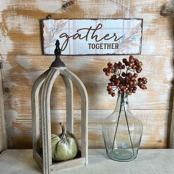 Signs^Burton & Burton Thankful Fall Plaid Sign