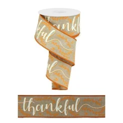 Ribbon^Craig Bachman Thankful On Royal Ribbon, 2.5" X 10Yd