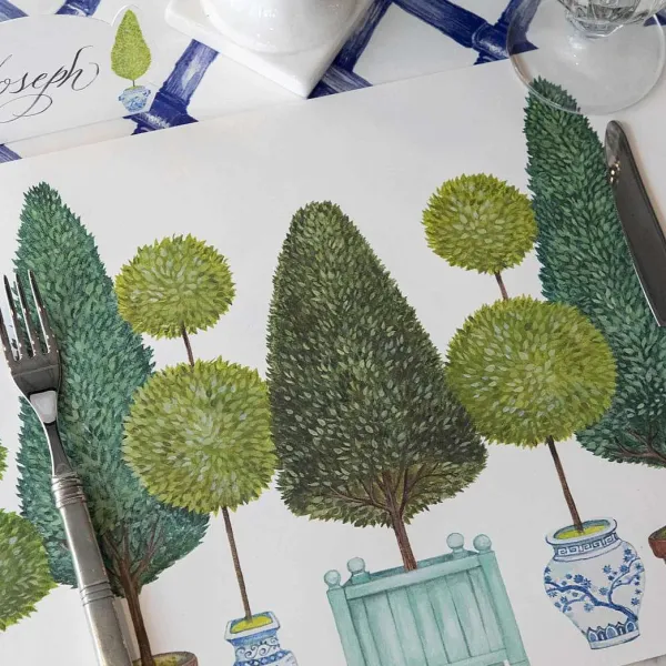 Party Diy^Hester & Cook Topiary Garden Placemat Sheets