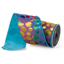 Spring^Farrisilk Turquoise Cosmo Ribbon, 4" X 10Yd