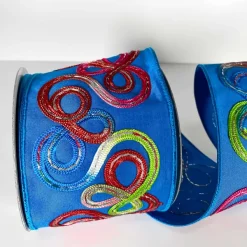 Ribbon^Farrisilk Turquoise Whimsy Ribbon, 4