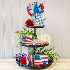 Table Decor^The Round Top Collection Two-Sided Star Tier Sitter