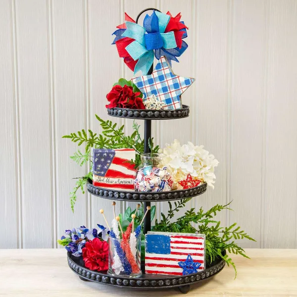 Table Decor^The Round Top Collection Two-Sided Star Tier Sitter