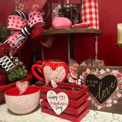 Table Decor^Burton & Burton Valentine Wood Crate