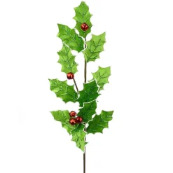 Floral^Liberty Floral Velvet Holly Leaf Bell Spray