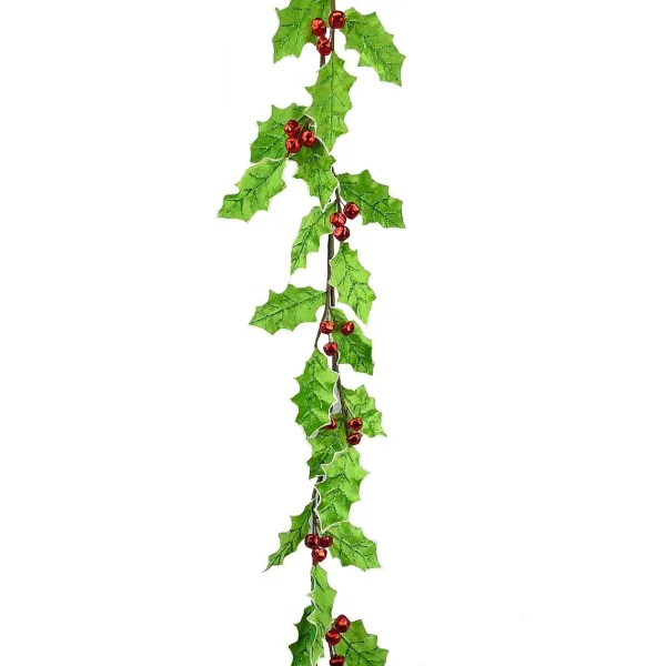 Garlands^LIBERTY FLORAL Velvet Holly Leaf Garland