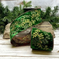 Ribbon^D. Stevens Vine Green Embroidery Ribbon, 4" X 5"Yd
