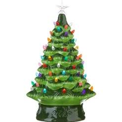 Home Accents^RAZ Vintage Lighted Tree With Timer, 17"
