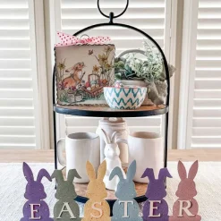 Home Accents^The Round Top Collection Vintage Pastel Bunny Centerpiece