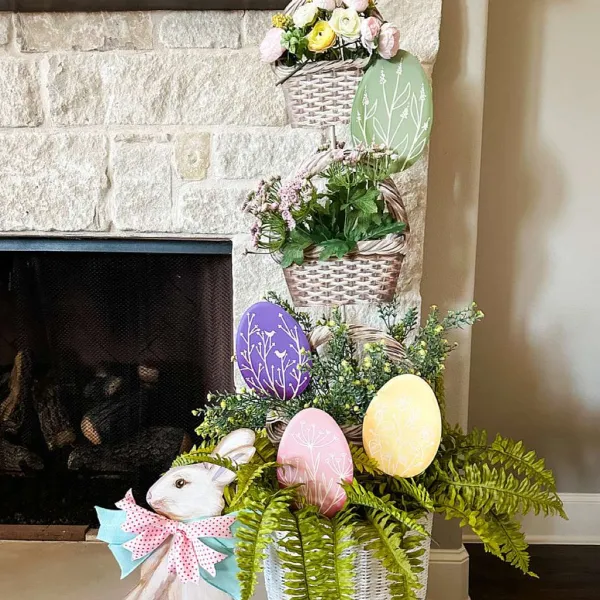 Pot Stakes^The Round Top Collection Vintage Pastel Eggs, Small