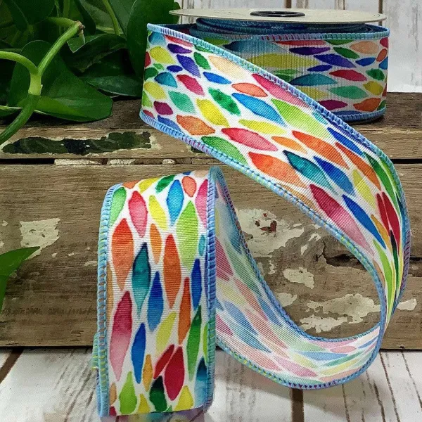 Spring Ribbon^D. Stevens Water Color Stroke Ribbon