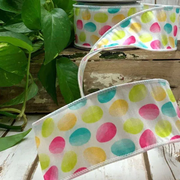 Ribbon^D. Stevens Watercolor Egg Ribbon, 2.5" X 10Yd
