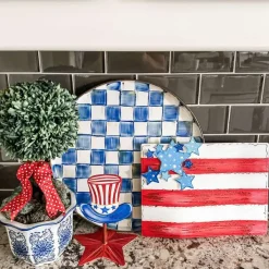 Focal Points^The Round Top Collection Waving Flag With Raised Stars