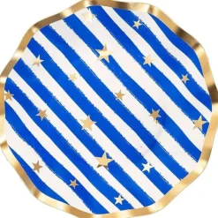 Kitchen & Dining^Sophistiplate Wavy Appetizer Plate, Patriotic Confetti