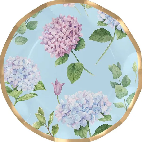Spring^Sophistiplate Wavy Dinner Plate, Hydrangeas